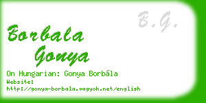 borbala gonya business card